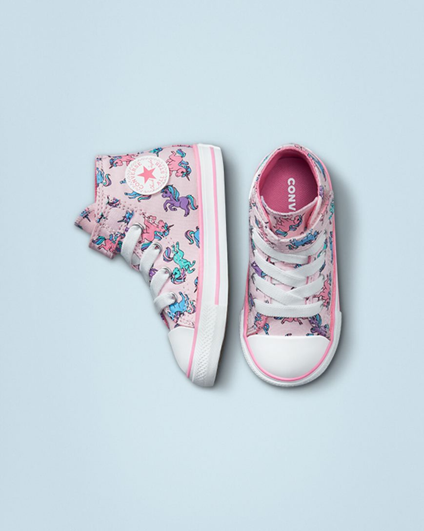 Tenis Converse Chuck Taylor All Star Easy-On Unicorns Cano Alto Menina Rosa Azuis | PT I0743T1